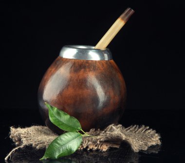 su kabakları ve bombilla siyah izole yerba dostum ile