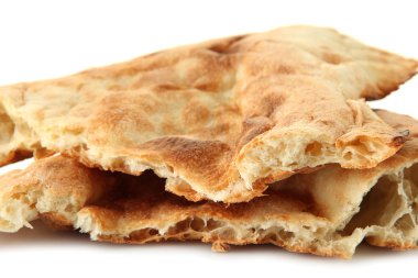 pita ekmekler beyaz izole