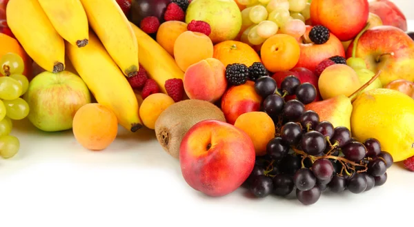 Still life of fruit close-up isolated on white — Stock Photo, Image