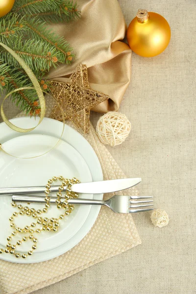 Beautiful christmas setting, close up — Stock Photo, Image