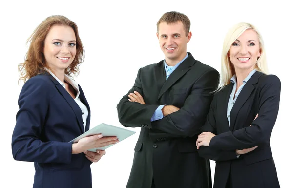 Grupo de empresarios aislados en blanco — Foto de Stock