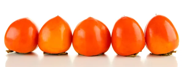 Ripe persimmons isolated on white — Stock Photo, Image