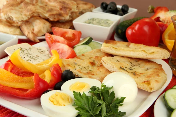 Traditional Turkish breakfast close up — Stock Photo, Image