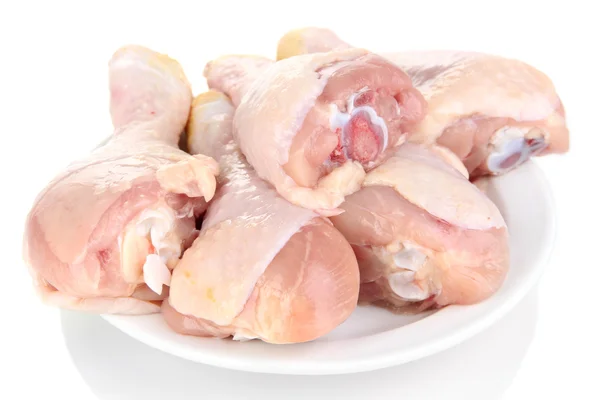 Patas de pollo crudas aisladas en blanco — Foto de Stock