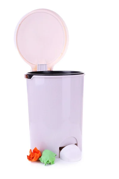 Garbage bin, isolated on white — Stock Photo, Image