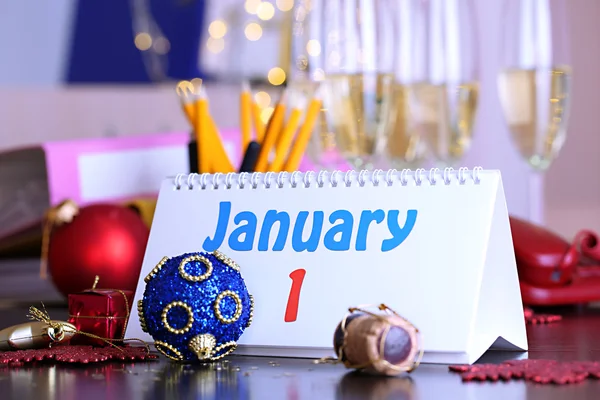 New Year party at office close-up — Stock Photo, Image