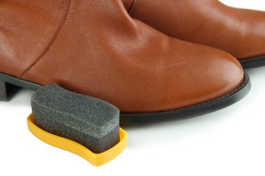 ayakkabı parlatma yakın çekim