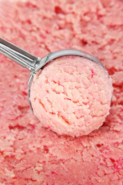 Tasty ice cream scoop, close up — Stock Photo, Image