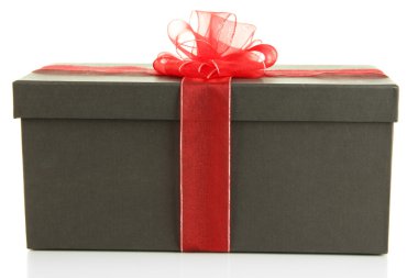 güzel parlak hediye, üzerinde beyaz izole