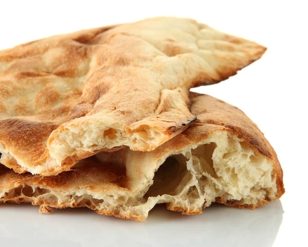 Pane di pita isolato su bianco — Foto Stock