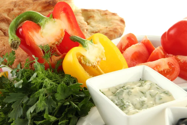 Traditional Turkish breakfast close up — Stock Photo, Image