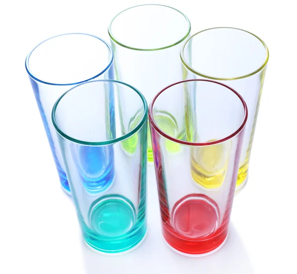 Bicchieri vuoti, isolati su bianco — Foto Stock