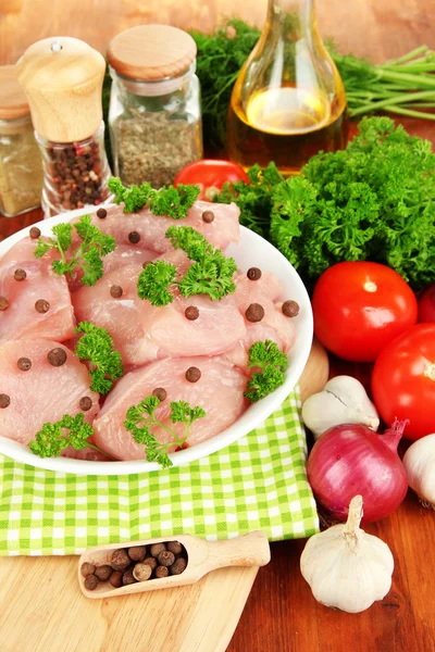 Raw turkey meat close up — Stock Photo, Image