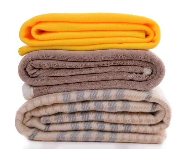 Barevné deky izolovaných na bílém — Stock fotografie