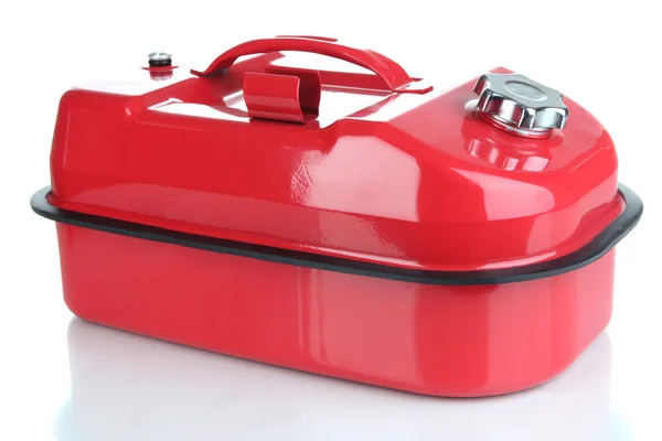 Czerwony olej napędowy pojemnik na białym tle — Zdjęcie stockowe