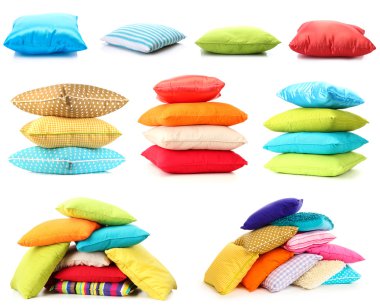 Collage of color pillows