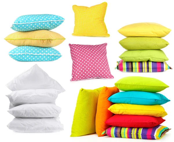 Collage of color pillows — Stok fotoğraf