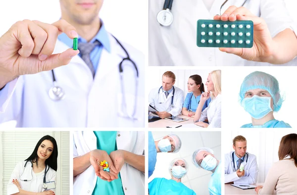 Conceptos médicos collage — Foto de Stock