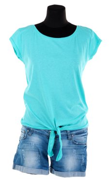 beyaz izole kadın t-shirt