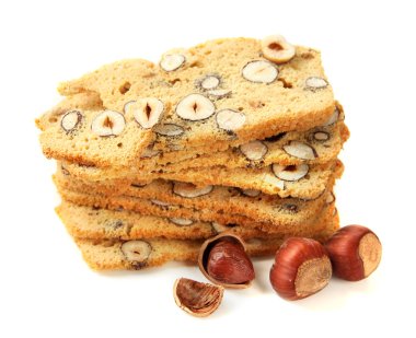 beyaz izole Fındıklı bisküvi