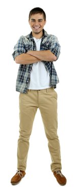 beyaz izole yakışıklı genç