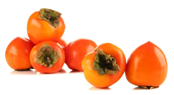 Ripe persimmons isolated on white — Stock Photo, Image