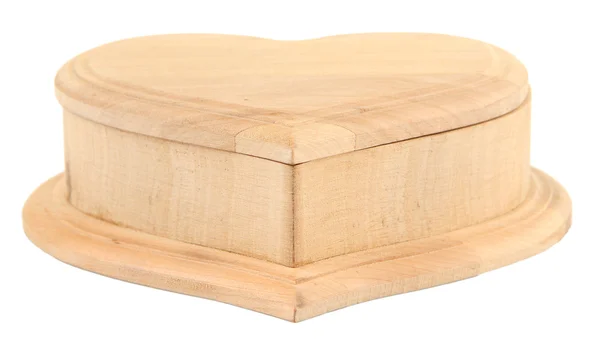 Caixão de madeira, isolado em branco — Fotografia de Stock