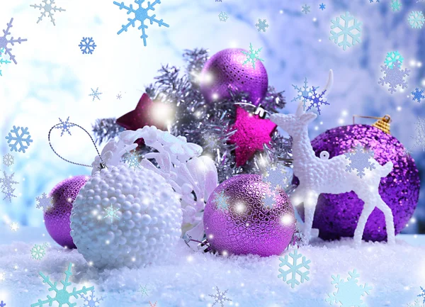 Christmas decorations on light background — Stock Photo, Image