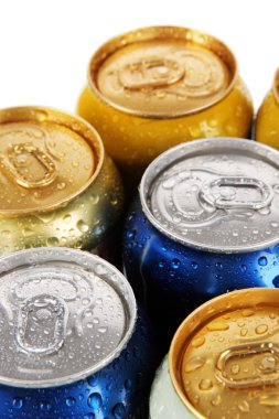 metal teneke üzerinde beyaz izole