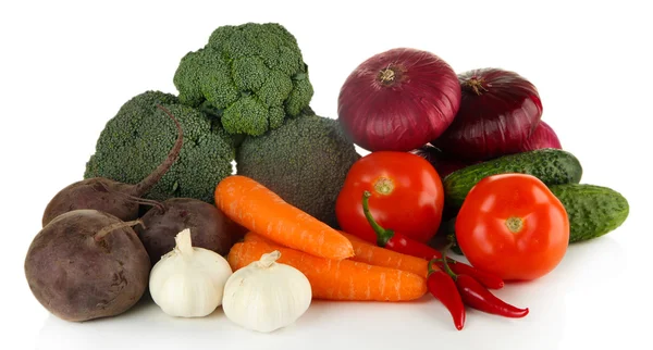 Composition of different vegetables isolated on white — Stock Photo, Image