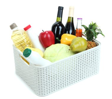 Beyaz izole ürünleri ile kutu