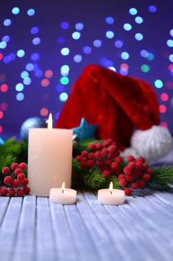 mumlar ve parlak arka plan christmas dekorasyon