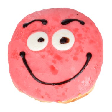 tatlı çörek üzerinde beyaz izole