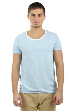 beyaz izole yakışıklı genç