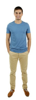 beyaz izole yakışıklı genç