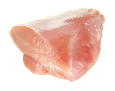 beyaz izole çiğ hindi eti