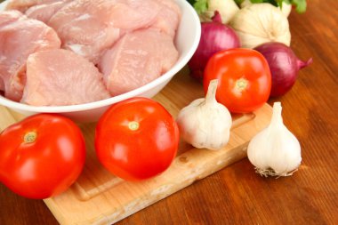 çiğ hindi eti yakın çekim