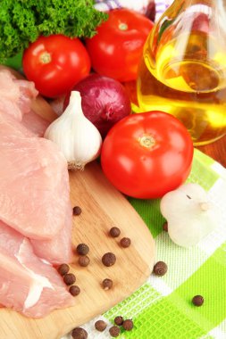 çiğ hindi eti yakın çekim