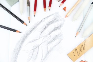 profesyonel sanat malzemeleri ve kroki, kapat