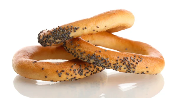 Tasty bagels, isolated on white — Stock Photo, Image