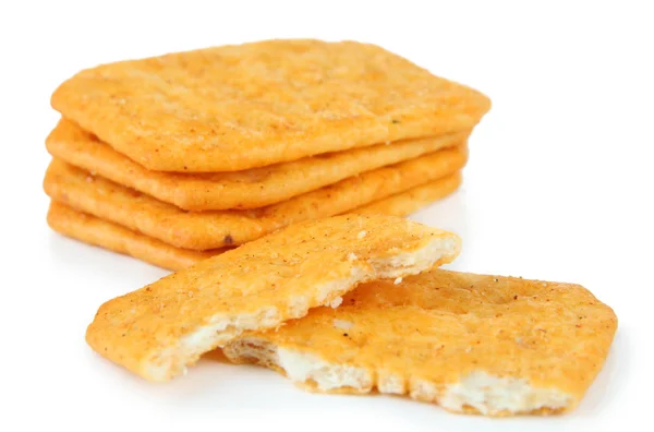 Heerlijke crackers geïsoleerd op wit — Stockfoto