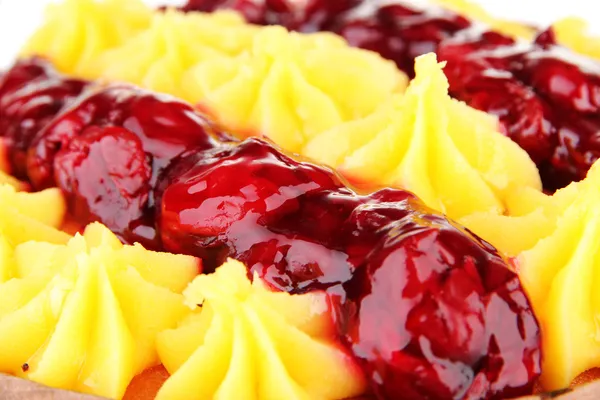 Tasty fruity homemade pie, close up — Stock Photo, Image