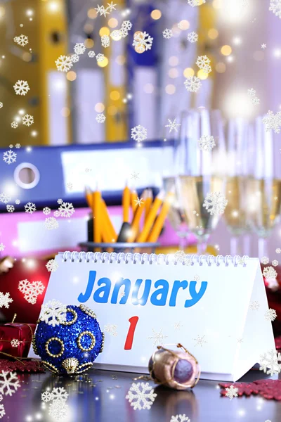 New Year party at office close-up — Stock Photo, Image