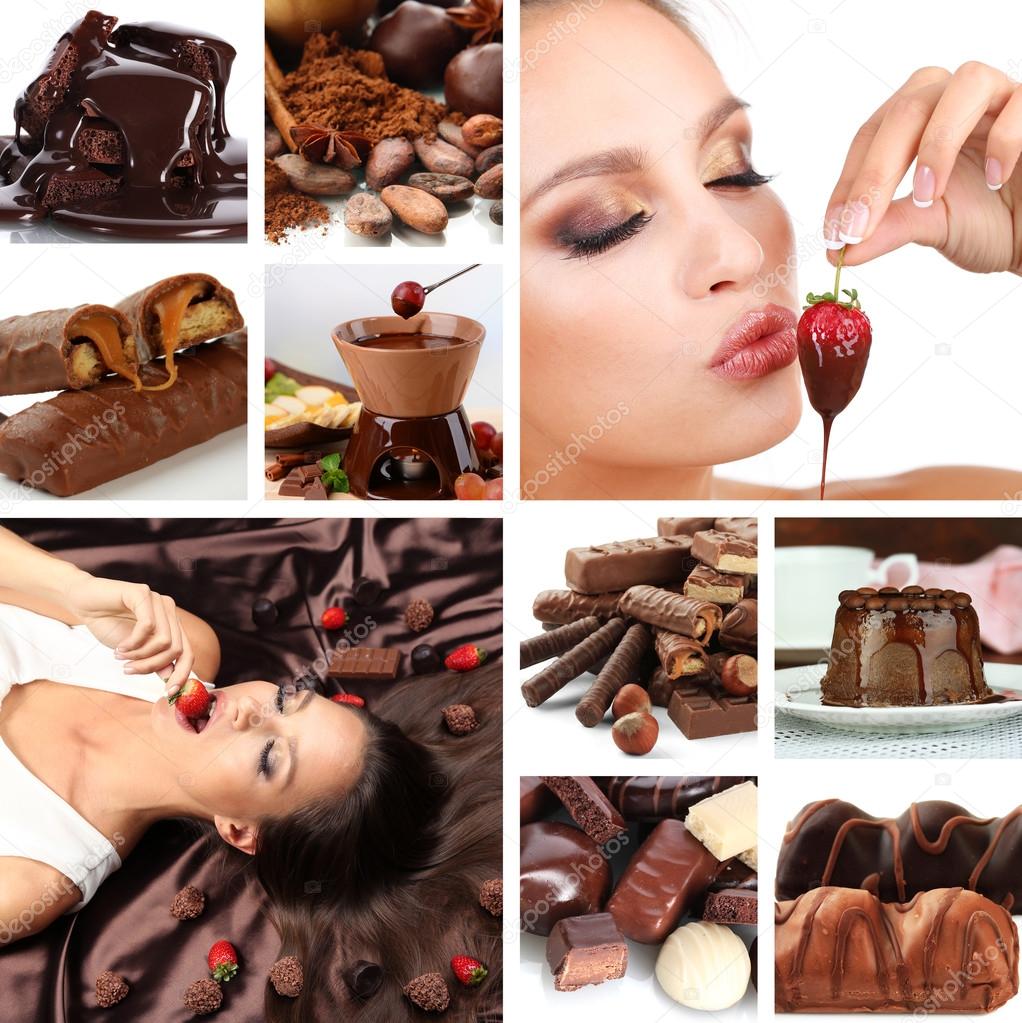 Chocolate collage