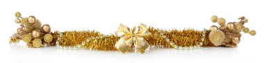Beyaz üzerine izole edilmiş Noel süslerinin bileşimi
