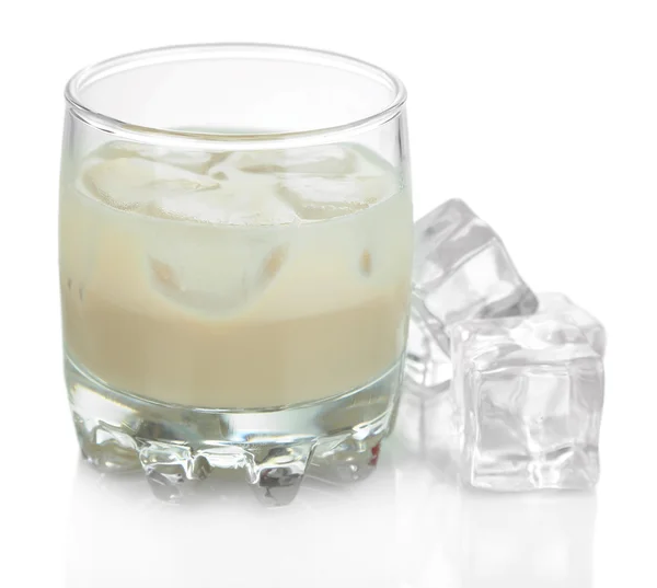 Baileys liqueur in glass isolated on white — Stock Photo, Image