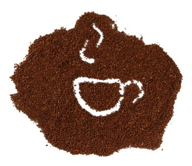 hazır kahve üzerine beyaz izole