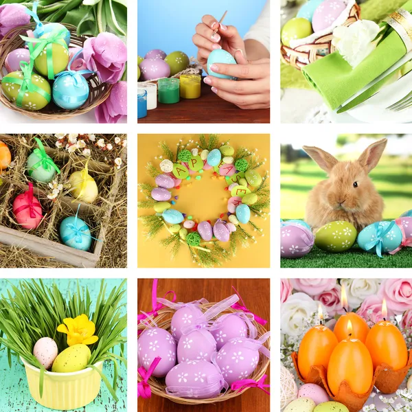 Collage de Pascua colorida — Foto de Stock