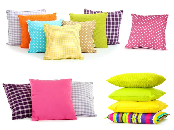 Collage of color pillows — Stok fotoğraf