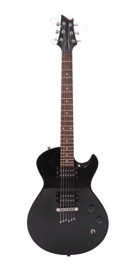 elektro gitar beyazda izole